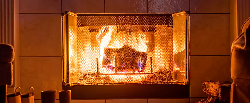 Mendota Hearth Landscape Fireplace Installation in Westerly, Rhode Island