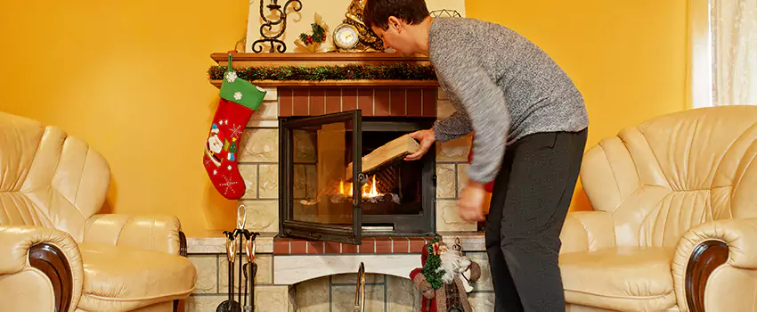 Rusted Metal Fireplace Restoration in Westerly, Rhode Island